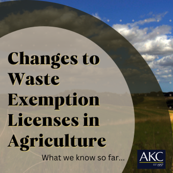 Changes to waste exemption licenses in Agriculture